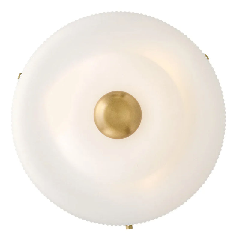 Hinkley 48571 Adella 3-lt 13" LED Semi-Flush Mount - Etched White Glass