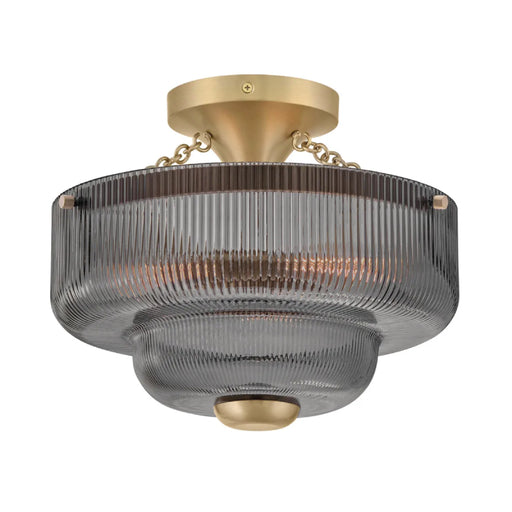 Hinkley 48571 Adella 3-lt 13" LED Semi-Flush Mount - Smoke Glass