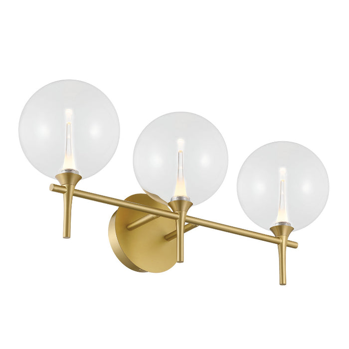 Eurofase 48913 Iissa 3-lt 24" LED Vanity Light - Clear Glass