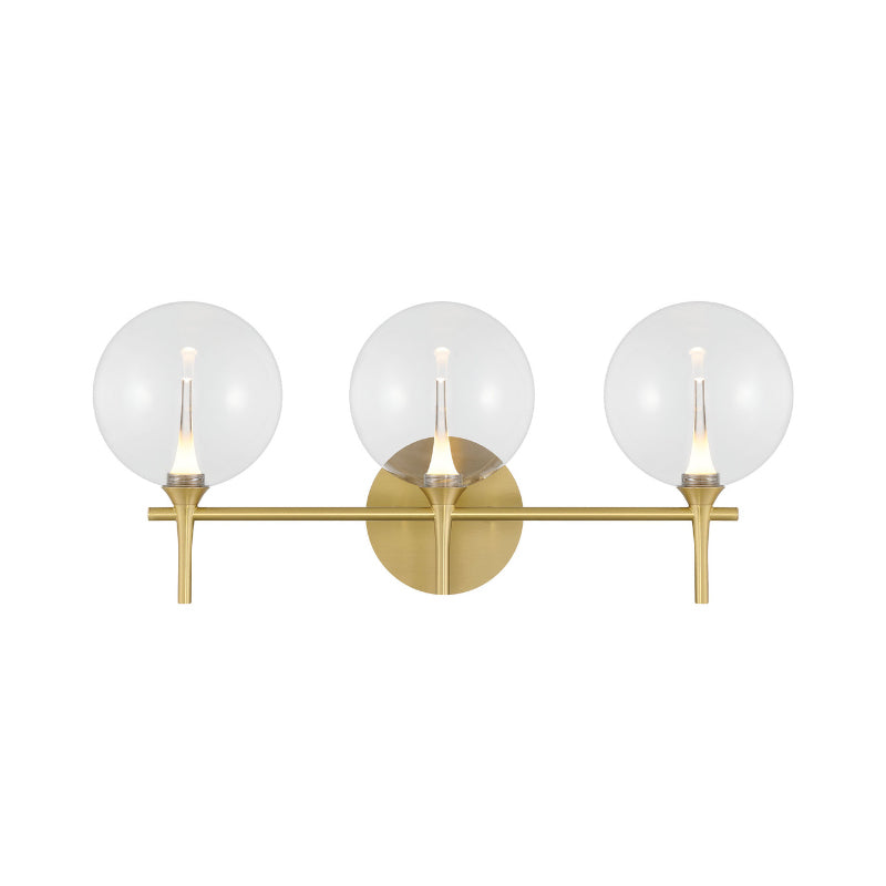 Eurofase 48913 Iissa 3-lt 24" LED Vanity Light - Clear Glass