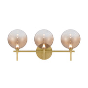 Eurofase 48913 Iissa 3-lt 24" LED Vanity Light - Amber Glass