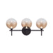 Eurofase 48915 Iissa 3-lt 24" LED Vanity Light - Amber Glass