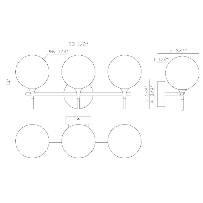 Eurofase 48915 Iissa 3-lt 24" LED Vanity Light