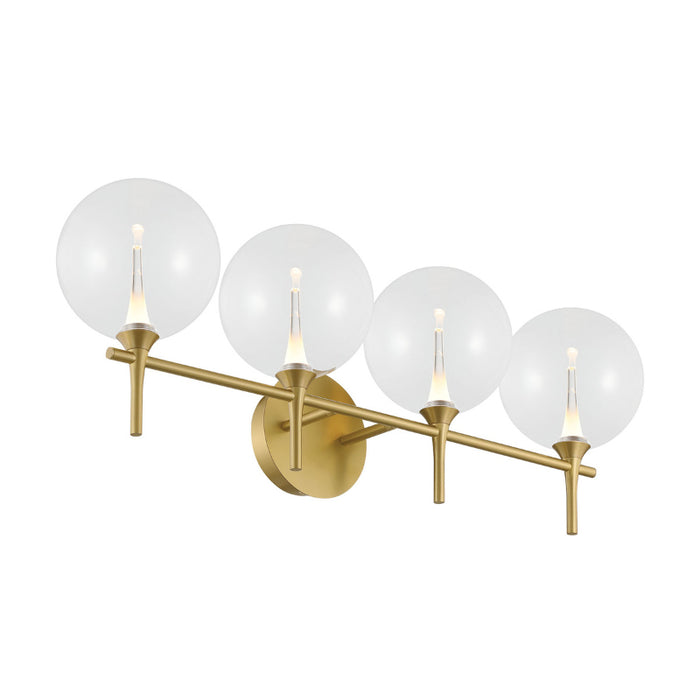 Eurofase 48916 Iissa 4-lt 30" LED Vanity Light - Clear Glass