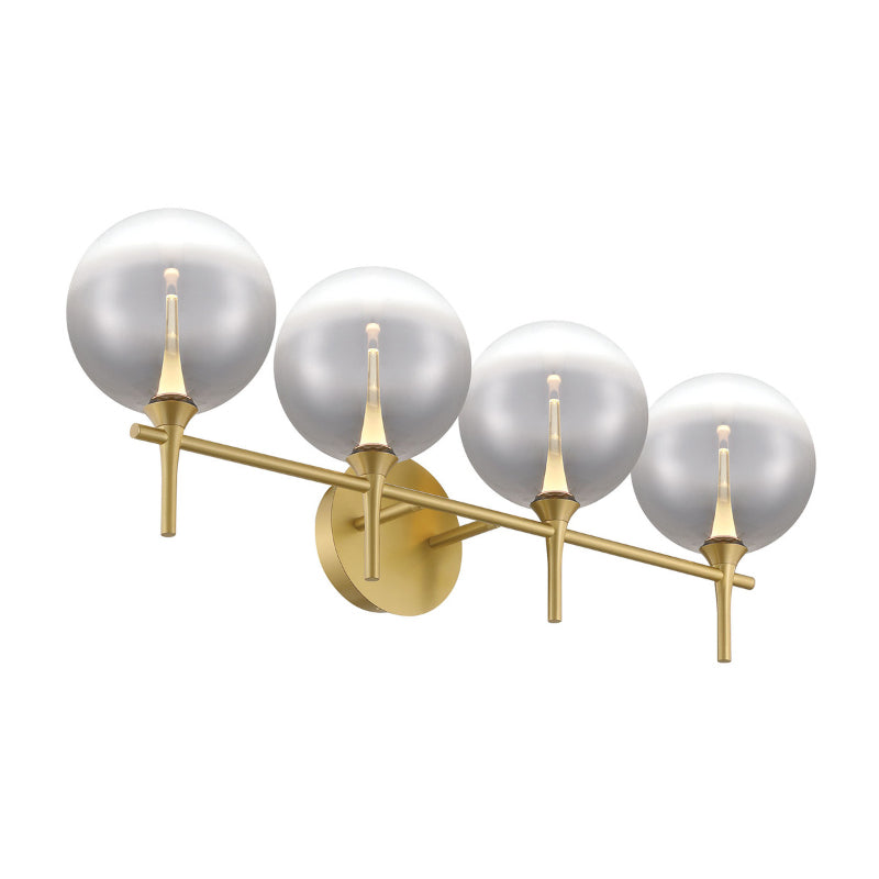 Eurofase 48916 Iissa 4-lt 30" LED Vanity Light - Smoke Glass