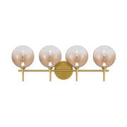 Eurofase 48916 Iissa 4-lt 30" LED Vanity Light - Amber Glass