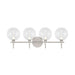 Eurofase 48917 Iissa 4-lt 30" LED Vanity Light - Clear Glass