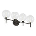 Eurofase 48918 Iissa 4-lt 30" LED Vanity Light - Clear Glass