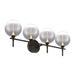 Eurofase 48918 Iissa 4-lt 30" LED Vanity Light - Smoke Glass