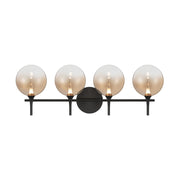 Eurofase 48918 Iissa 4-lt 30" LED Vanity Light - Amber Glass
