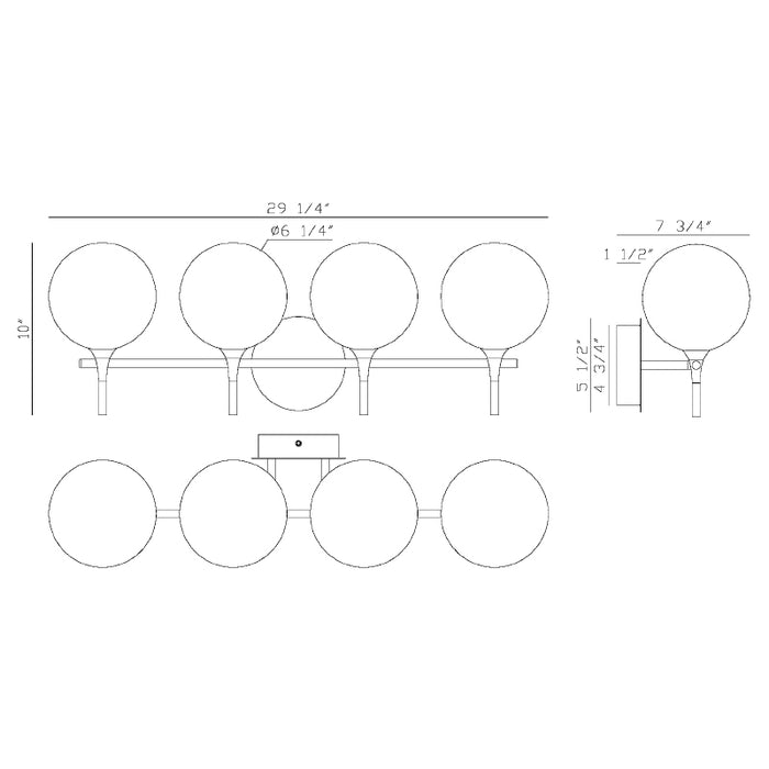 Eurofase 48918 Iissa 4-lt 30" LED Vanity Light