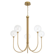 Eurofase 48922 Iissa 5-lt 34" LED Chandelier - Clear Glass