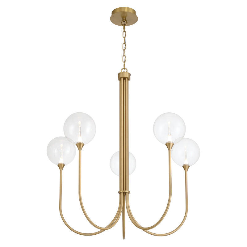 Eurofase 48922 Iissa 5-lt 34" LED Chandelier - Clear Glass