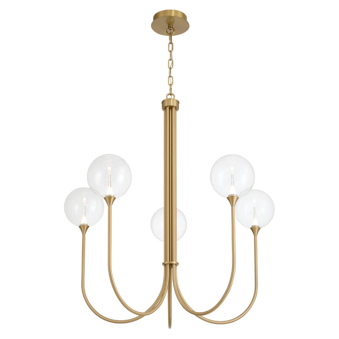 Eurofase 48922 Iissa 5-lt 34" LED Chandelier - Clear Glass