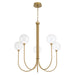 Eurofase 48922 Iissa 5-lt 34" LED Chandelier - Clear Glass