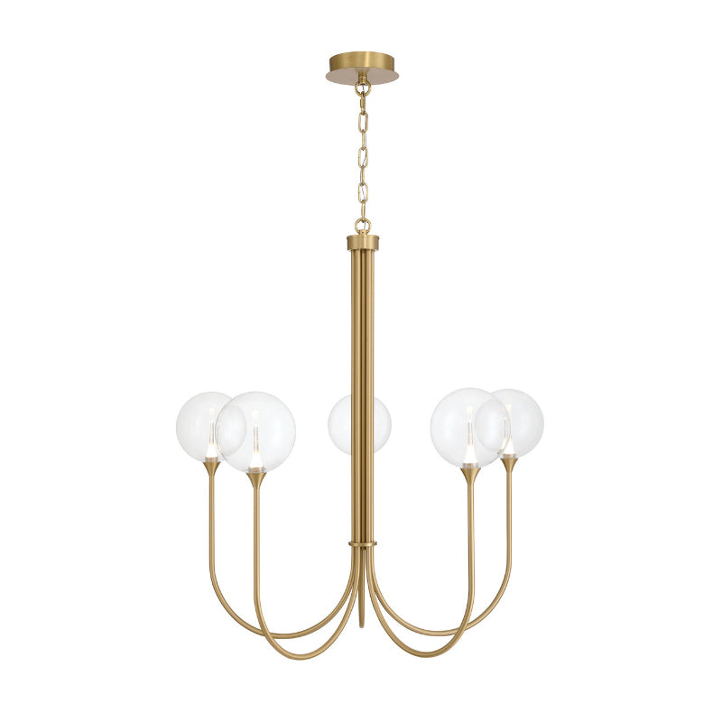 Eurofase 48922 Iissa 5-lt 34" LED Chandelier - Clear Glass