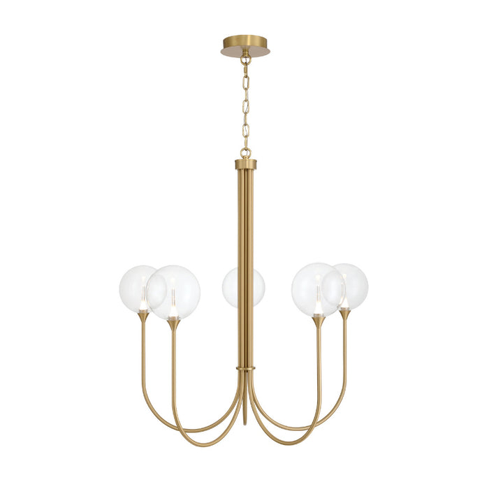 Eurofase 48922 Iissa 5-lt 34" LED Chandelier - Clear Glass