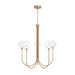 Eurofase 48922 Iissa 5-lt 34" LED Chandelier - Clear Glass