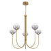 Eurofase 48922 Iissa 5-lt 34" LED Chandelier - Smoke Glass