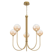 Eurofase 48922 Iissa 5-lt 34" LED Chandelier - Amber Glass