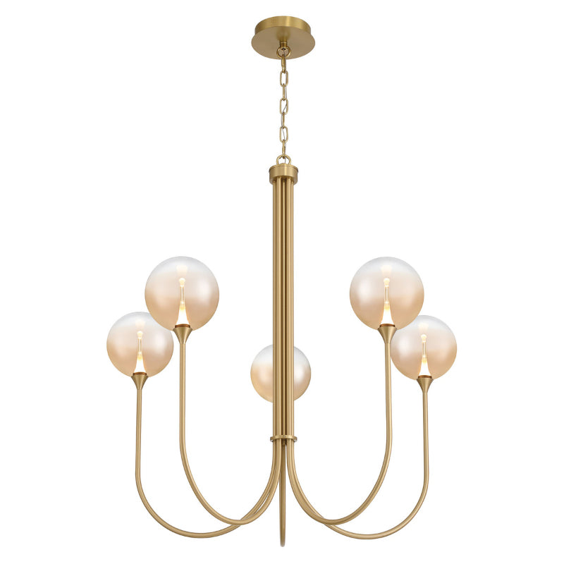Eurofase 48922 Iissa 5-lt 34" LED Chandelier - Amber Glass