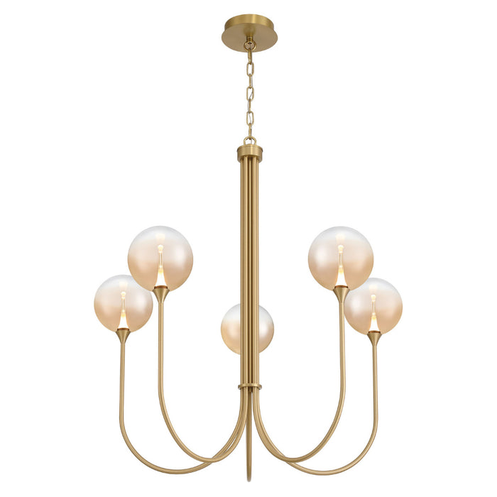 Eurofase 48922 Iissa 5-lt 34" LED Chandelier - Amber Glass