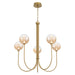 Eurofase 48922 Iissa 5-lt 34" LED Chandelier - Amber Glass