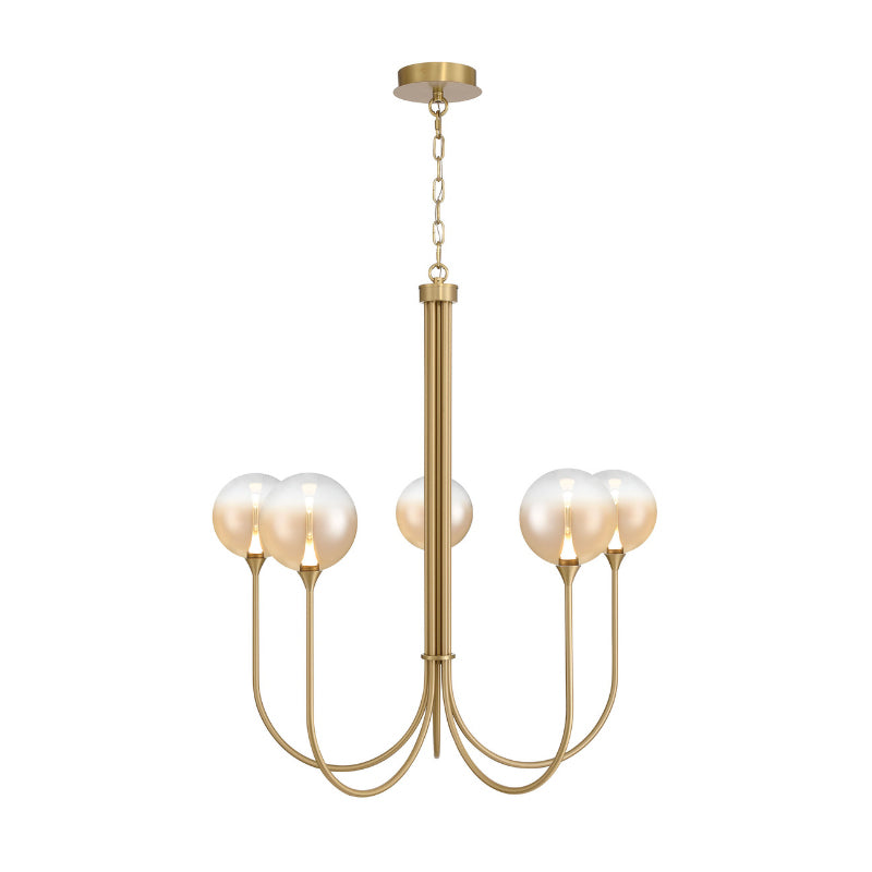 Eurofase 48922 Iissa 5-lt 34" LED Chandelier - Amber Glass