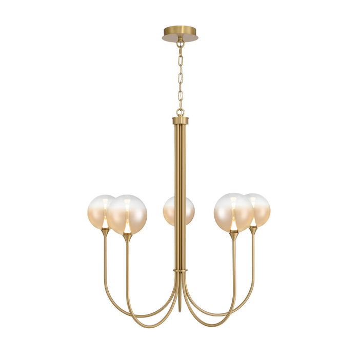 Eurofase 48922 Iissa 5-lt 34" LED Chandelier - Amber Glass