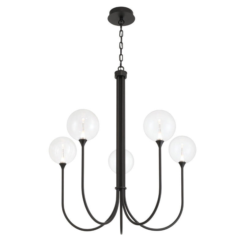Eurofase 48923 Iissa 5-lt 34" LED Chandelier - Clear Glass