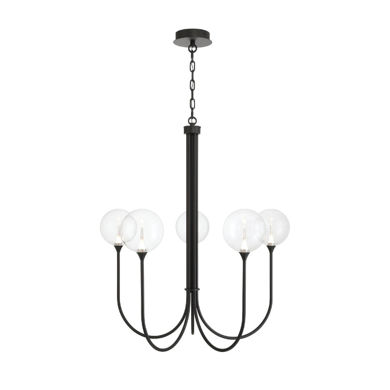 Eurofase 48923 Iissa 5-lt 34" LED Chandelier - Clear Glass