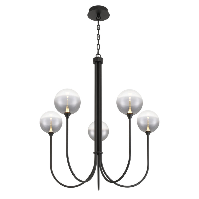 Eurofase 48923 Iissa 5-lt 34" LED Chandelier - Smoke Glass