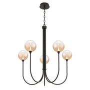 Eurofase 48923 Iissa 5-lt 34" LED Chandelier - Amber Glass