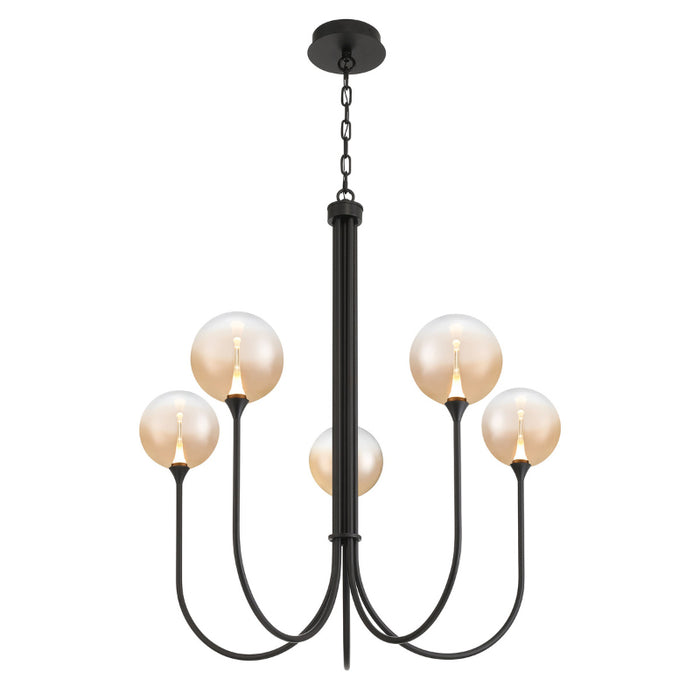 Eurofase 48923 Iissa 5-lt 34" LED Chandelier - Amber Glass
