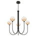Eurofase 48923 Iissa 5-lt 34" LED Chandelier - Amber Glass