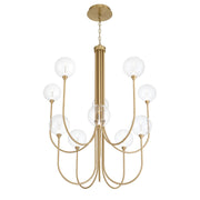 Eurofase 48925 Iissa 10-lt 40" LED Chandelier - Clear Glass