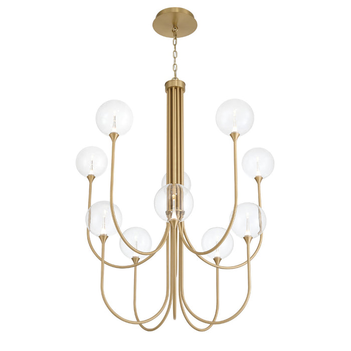 Eurofase 48925 Iissa 10-lt 40" LED Chandelier - Clear Glass