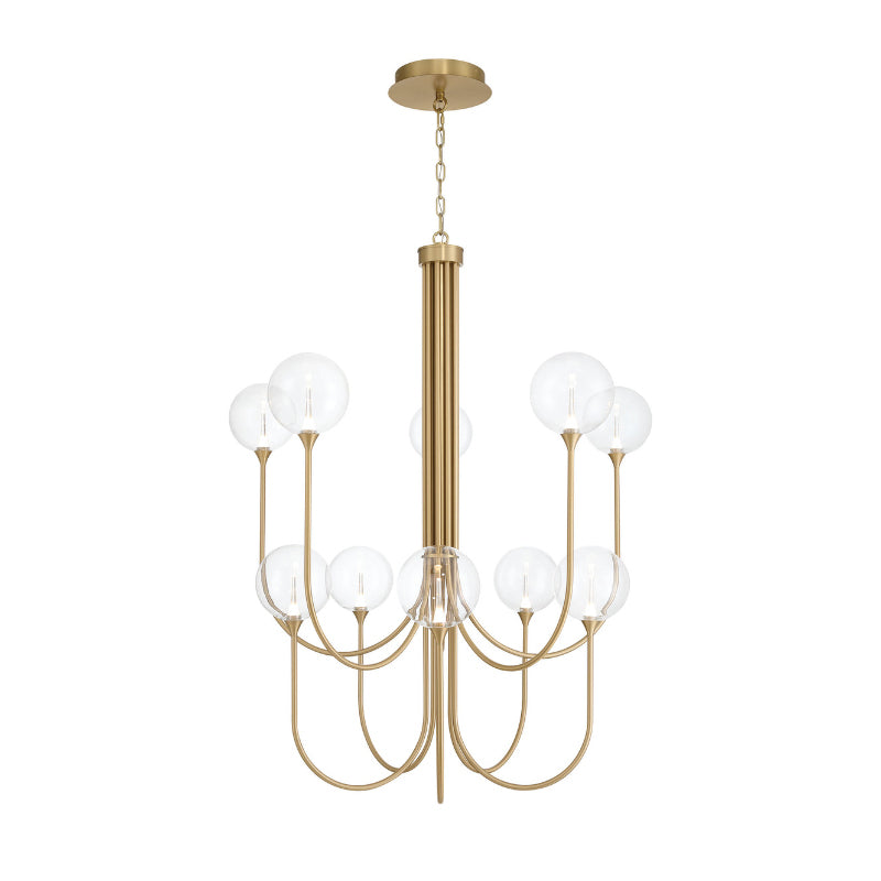 Eurofase 48925 Iissa 10-lt 40" LED Chandelier - Clear Glass
