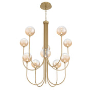 Eurofase 48925 Iissa 10-lt 40" LED Chandelier - Amber Glass