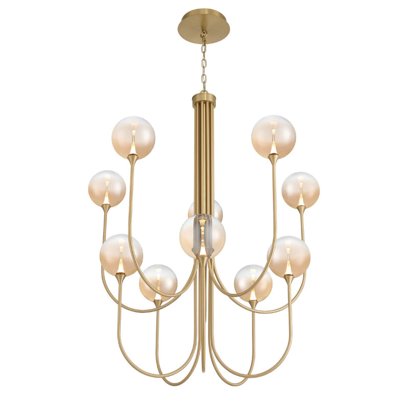 Eurofase 48925 Iissa 10-lt 40" LED Chandelier - Amber Glass