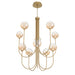 Eurofase 48925 Iissa 10-lt 40" LED Chandelier - Amber Glass