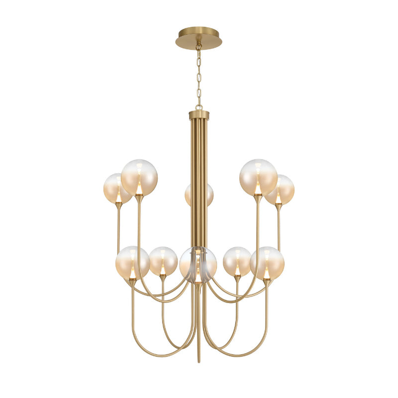 Eurofase 48925 Iissa 10-lt 40" LED Chandelier - Amber Glass
