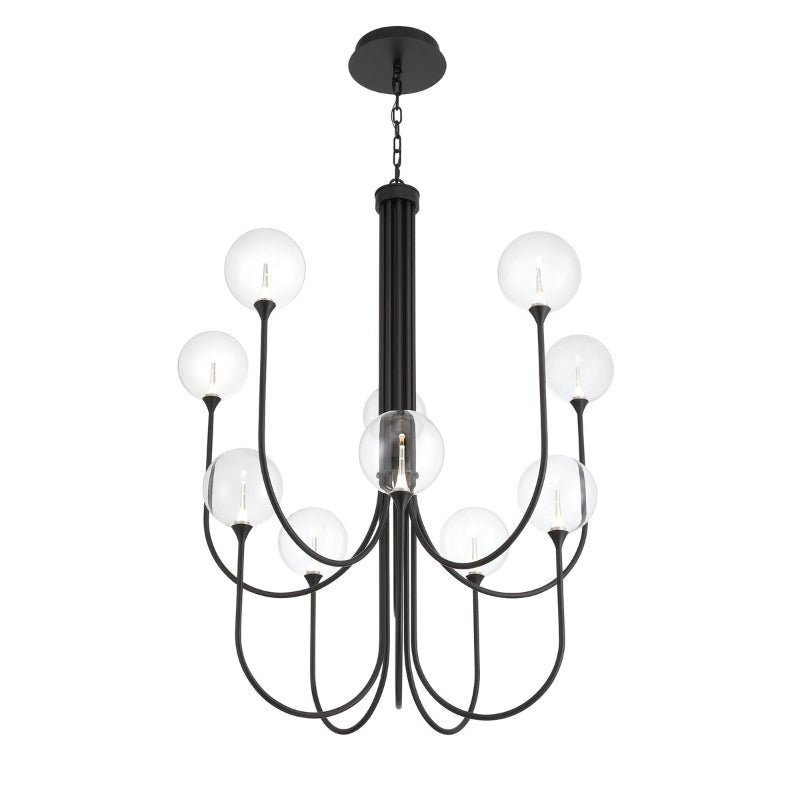 Eurofase 48926 Iissa 10-lt 40" LED Chandelier - Clear Glass