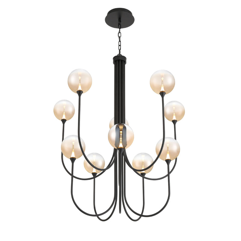 Eurofase 48926 Iissa 10-lt 40" LED Chandelier - Amber Glass