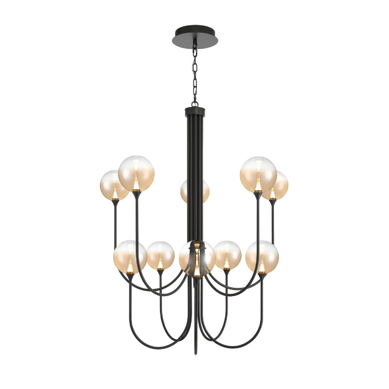 Eurofase 48926 Iissa 10-lt 40" LED Chandelier - Amber Glass