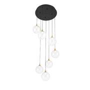 Eurofase 48928 Iissa 7-lt 21" LED Multi Drop Chandelier - Clear Glass