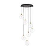 Eurofase 48928 Iissa 7-lt 21" LED Multi Drop Chandelier - Clear Glass