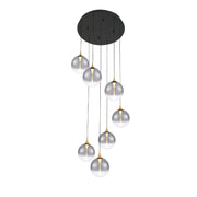 Eurofase 48928 Iissa 7-lt 21" LED Multi Drop Chandelier - Smoke Glass