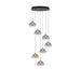 Eurofase 48928 Iissa 7-lt 21" LED Multi Drop Chandelier - Smoke Glass
