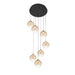 Eurofase 48928 Iissa 7-lt 21" LED Multi Drop Chandelier - Amber Glass